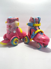 Peppa Pig Grow With Me Adjustable Roller Skates Pink Blue Yellow J9-J12