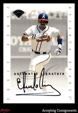 1996 Leaf Signature Extended Autograph Eddie Perez PR /5000* AUTO BRAVES