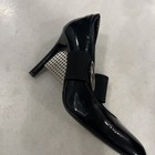 Davis by Ruthie Black Patent Leather  Cheese Grater  Heels Shoes Size EU 38