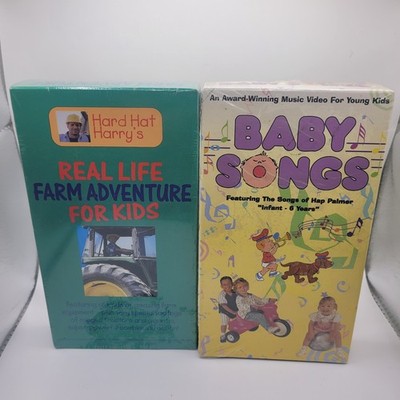 Baby Songs Infant-6 Years Featuring Hap Palmer & Hard Hat Harry's Farm VHS Tape