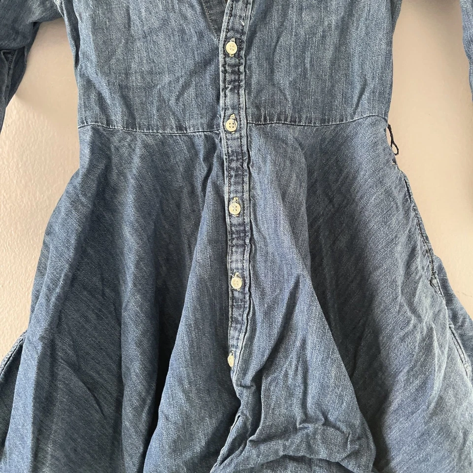 Vestido camisero vaquero Ralph Lauren para niños, abotonable, manga larga TALLA 5 Foto 2 de 4