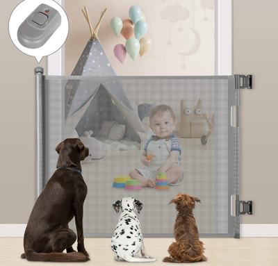 Babygitter, MYPIN extra breite einziehbare Hundetore Indoor Treppengitter 