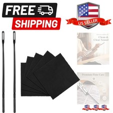 Flute Cleaning Kit with 2 Rods  5pcs Flute Cleaning Cloth for Inside - Flute...