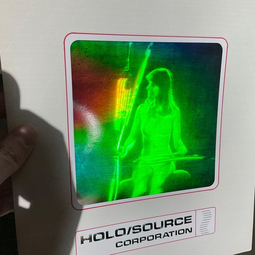 Embossed Hologram - Girl in Bikini - Vintage - Art - 3D  - 1980 - Holo/Source