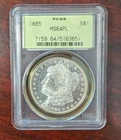 1885 PCGS MS64 PL OGH MORGAN SILVER DOLLAR OLD GREEN HOLDER PROOFLIKE