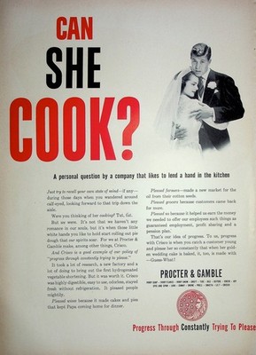 Original 1952 Vintage print Ad: Procter & Gamble, Progress through Please
