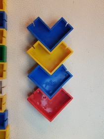 RARE Lego Bricks 1954-1955 LEGO - lot of 93 blocks - 3001old hollow bricks slots