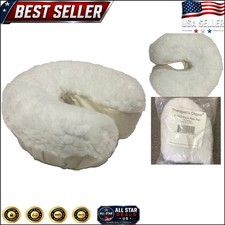 Luxurious Soft Polyester Fleece Face Cover for Massage Tables - White