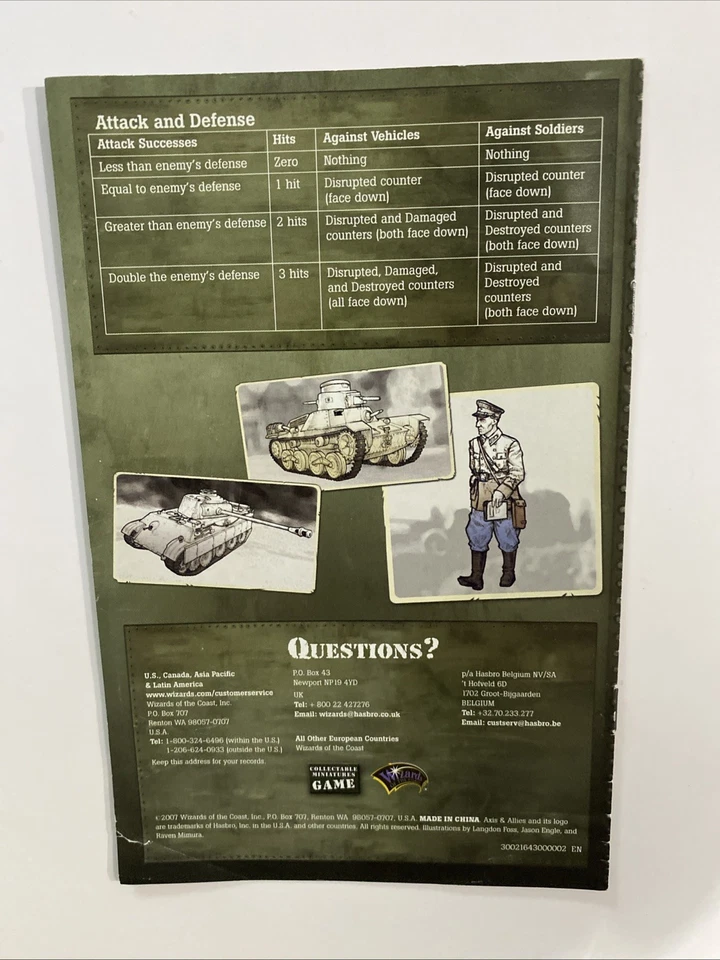 Axis & Allies Miniatures 2007 Quick Start Guide WOTC - Image 2 of 2