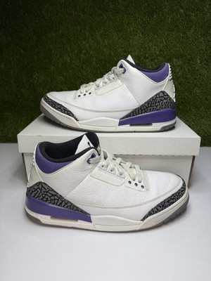 Air Jordan 3 Dark Iris Retro Size 10 Mens White Sneakers 2022 CT8532-105