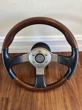 **USED, ULTRA RARE** JDM MOMO Steering Wheel - Fighter F-31 Wood/Leather 350mm