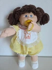 Cabbage Patch Kids Doll **WITH POX** 1985 Brown Hair Blue Eyes