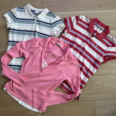 VTG Y2K 2000s Lot of 3 Aeropostale Shirts Striped polos, Long