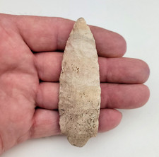 3.25" Adena Knife - Creamy Chert w/ pink tones - North-Central Ohio Artifact