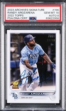 2023 Randy Arozarena PSA 10 Auto TOPPS ARCHIVES SIGNATURE TAMPA BAY RAYS /99 