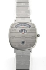 GUCCI Grip Watch 35mm Quartz YA157401 / 157.4 White Dial SS Watch 2410357