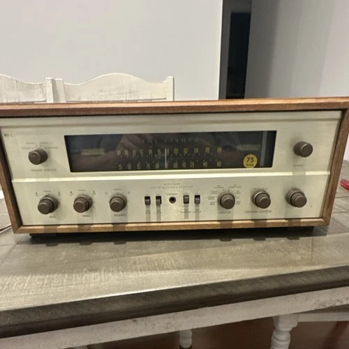 Fisher 800C Vintage Stereo Receiver Tube Amplifier Wood Cabinet