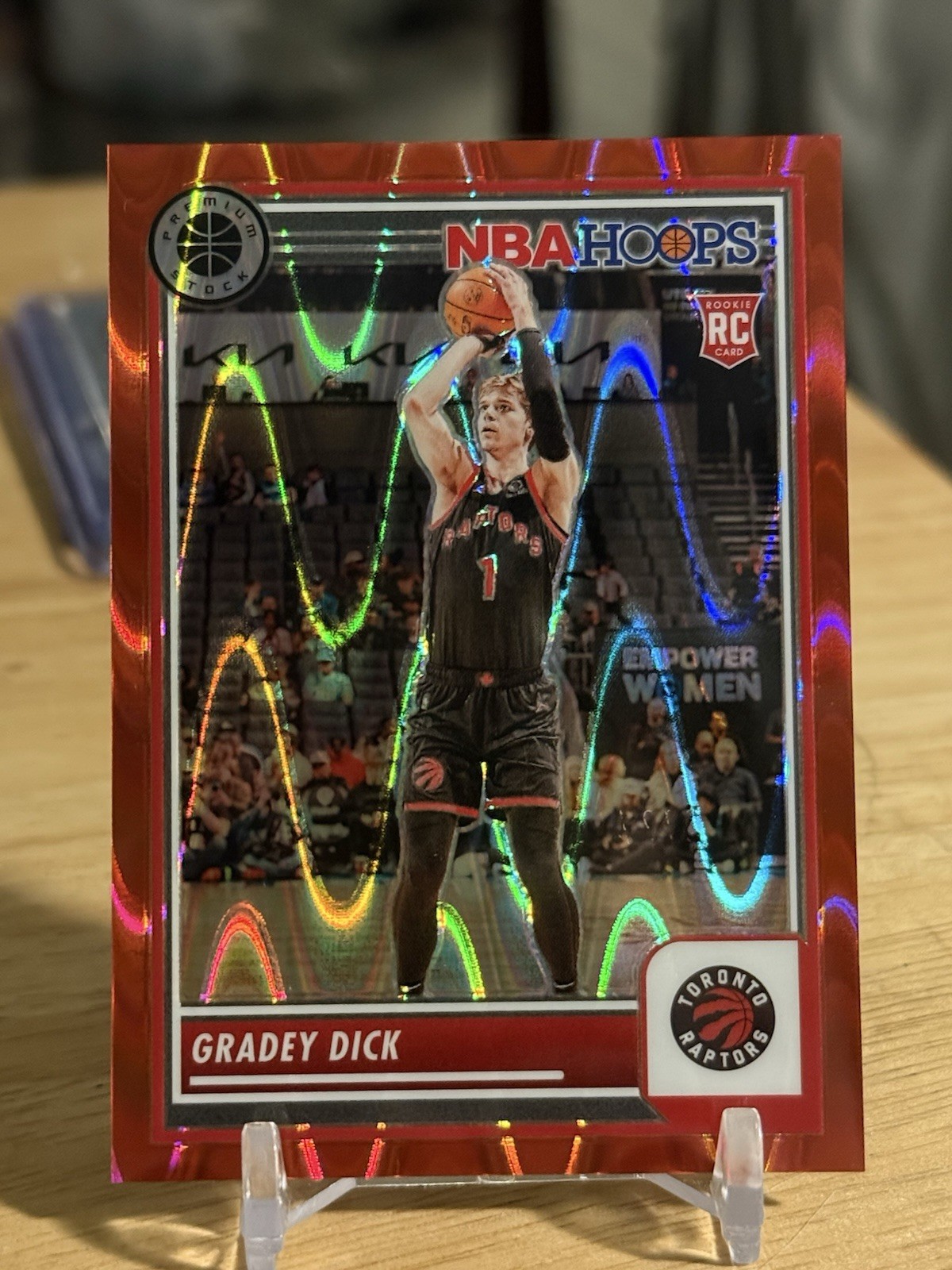 2023-24 Hoops Premium Stock Red Seismic Gradey Dick TRUE Rookie /199 #251 Raptor
