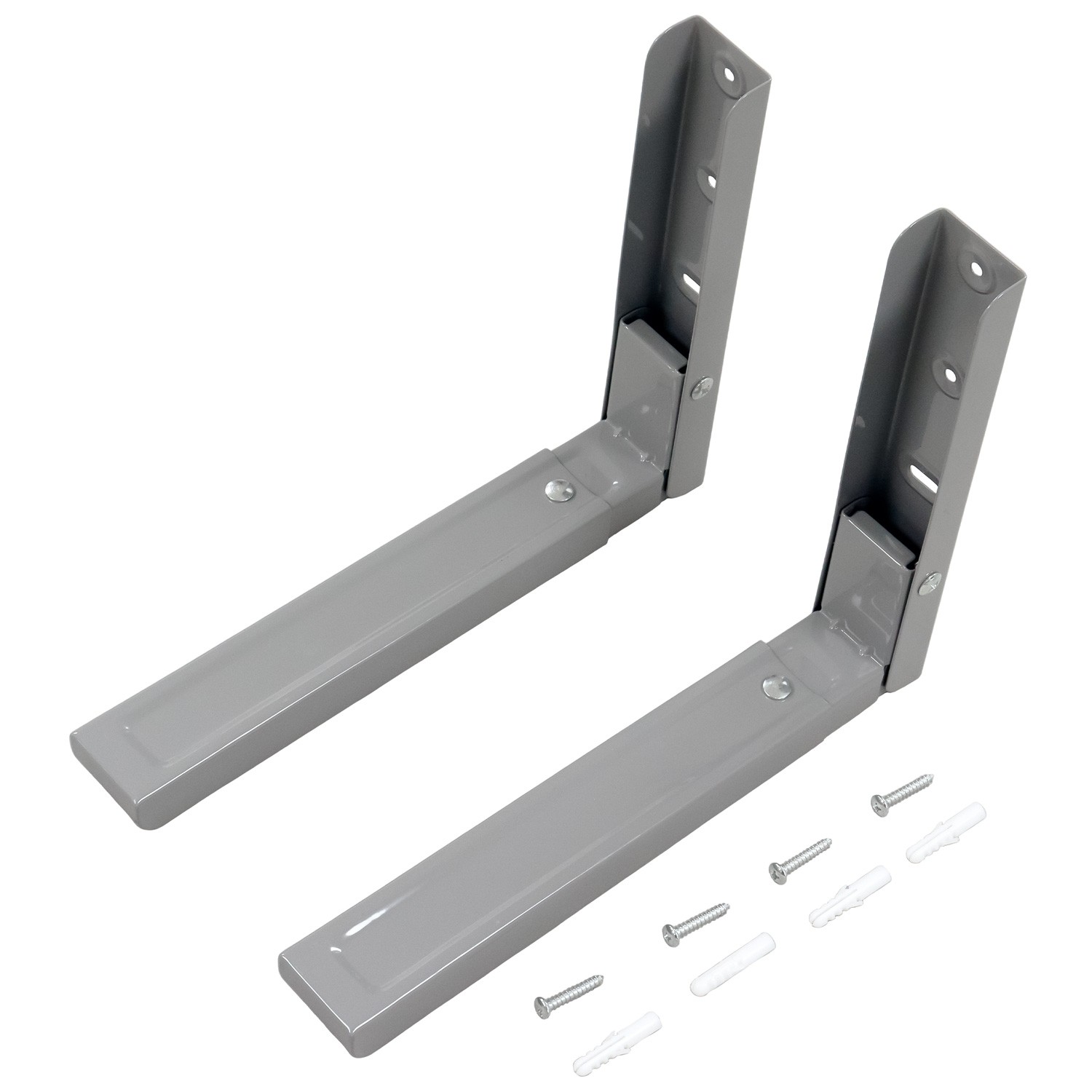 Microwave Wall Brackets Compatible for Samsung, Extendable Arms, Silver