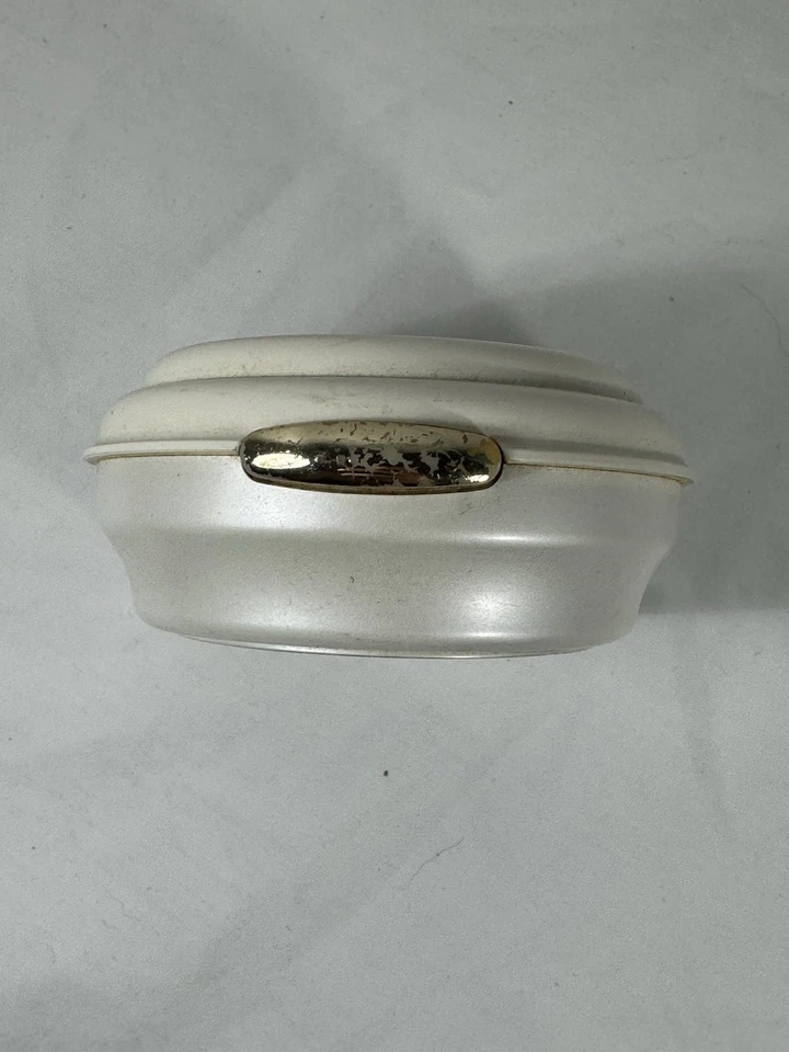 "Reloj de mesa vintage de cuarzo blanco Seiko QEJ309 - 4"" de alto - sin alimentación - como está" Foto 4 de 4