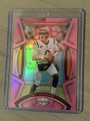 2023 Panini Certified #20 Joe Burrow Mirror Pink  /199 SP Cincinnati Bengals