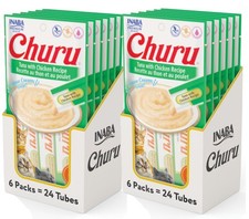 INABA Churu Cat Treats, Grain-Free, Lickable, 0.5 Ounce Pack of 48