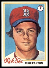 1978 Topps #216 Mike Paxton Rookie Boston Red Sox RC Card. rookie card picture