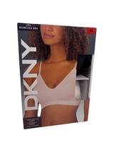 DKNY Women's 2-Pack Seamless Bra, Brown / Pink, Size M