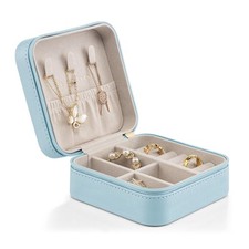 Vlando Small Travel Jewelry Box Organizer Display Case for Girls Women Gift