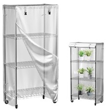Frosted Wire Rack Shelf Cover – Semi-Transparent, Dustproof & Waterproof Orga...