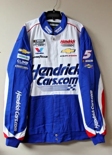 New NASCAR #5 Kyle Larson HendrickCars.com Chevy twill cotton jacket men's XL