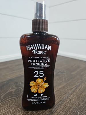 Hawaiian Tropic PROTECTIVE TANNING SPF 25 Sunscreen Oil Spray 8 Oz Exp. 2/27