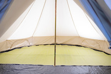 6M Bell Tent Mat (Semi-Circular) Green & White Partially Recycled Plastic