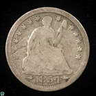 1854 with Arrows Liberty Seated Half Dime - Good Details: Scratches