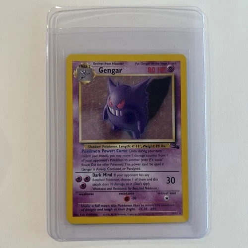 Original 1999 Gengar 5/62 Fossil Holo Rare WOTC Pokémon TCG Card LP