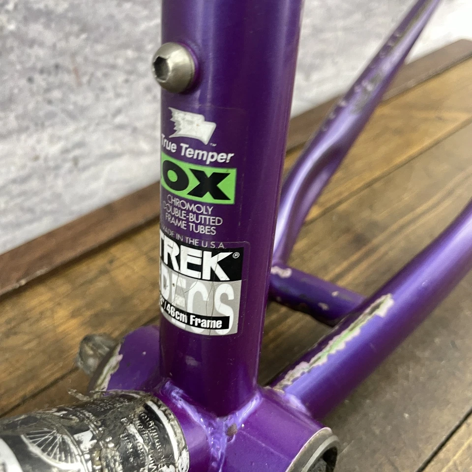 Cuadro Trek Antelope 830 de colección 18 pulgadas Lunar Fade True Temper OX VERDE PÚRPURA EE. UU. Foto 4 de 4