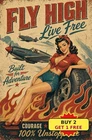 Vintage Style Pinup Girl Tin Sign Retro Beauty Garage Metal Wall Decor 8x12