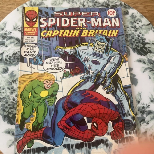 Super Spider-Man and Captain Britain 245  (1977) Vintage Marvel U.K. Weekly