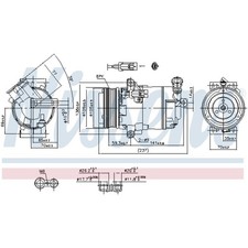 Klimakompressor Kompressor Klimaanlage NISSENS für Opel Zafira B A05 Astra H