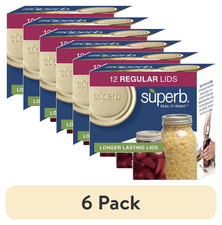 (6 Pack)  Regular Mouth Canning Lids (12 Count) Mason Jar Metal Lids for Home Ca