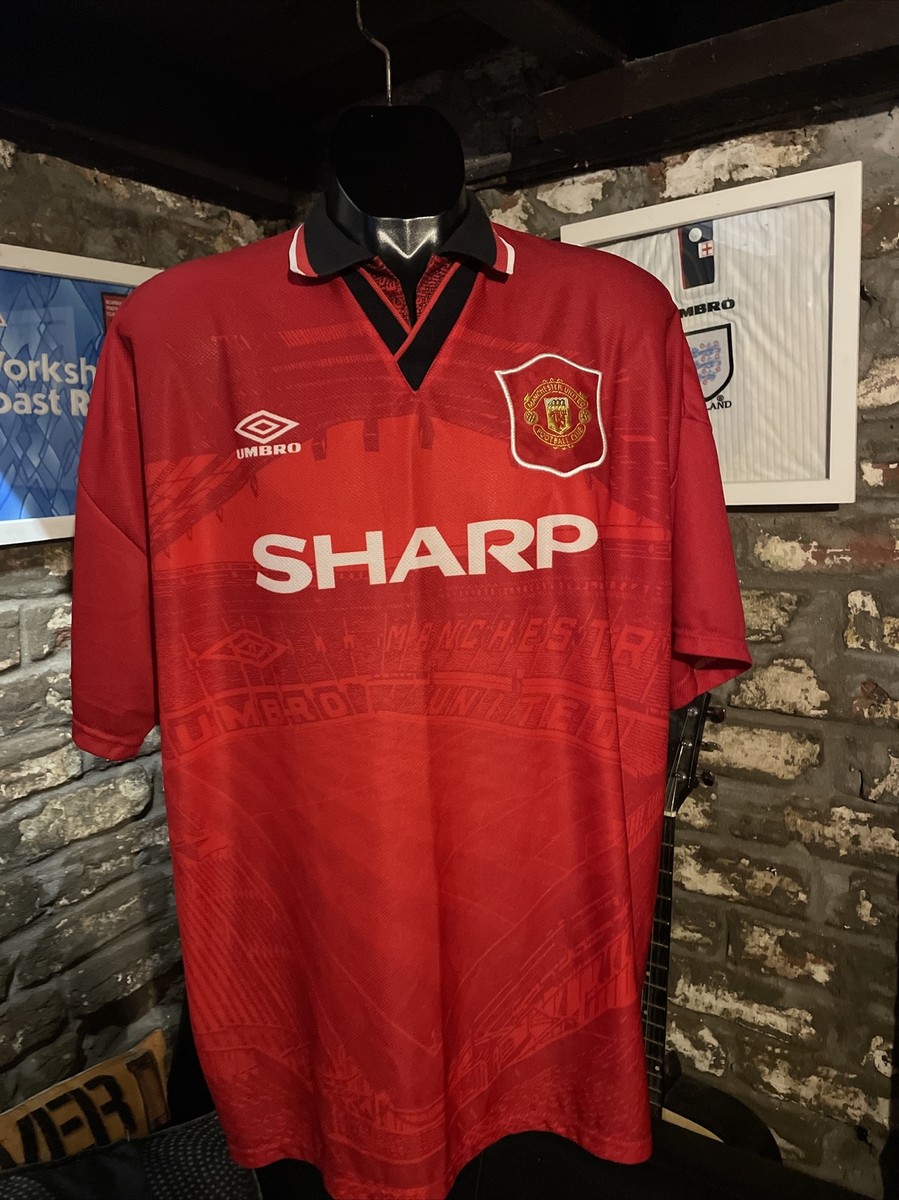 ウェア UMBRO - 94/95 umbro Manchester United jersey kit Manchester United 1994 - 1995 Home football Umbro shirt #8