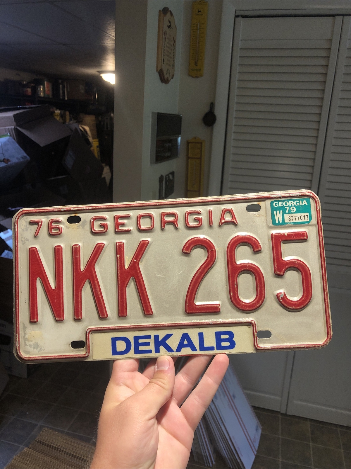 1976 License Plate Dekalb County NKK 265 1979 Sticker eBay