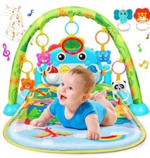Baby Gym Play Mats Tummy Time Mat Musical Activity Center Piano Light 0-3 6-12mo