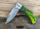 Pocket Knife Damascus Steel Handmade Personalized Folding Knives Camping Knives