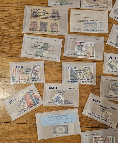 Kenmore Stamp Company & Mystic Stamp Bundle Lot 27 Pack Sets Stamp Collection - Picture 5 of 7