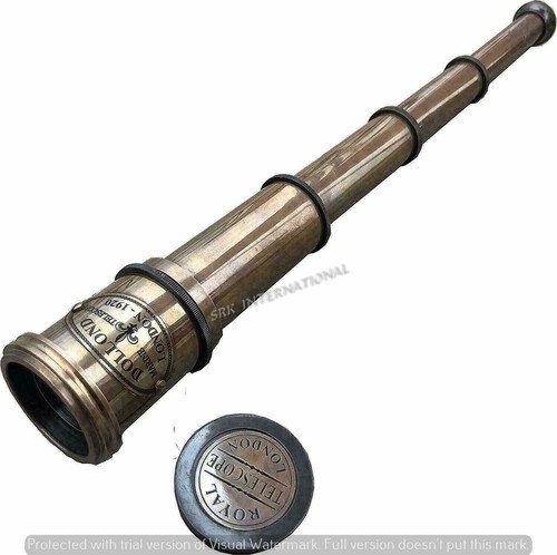 Nautical Maritime Telescope Antique Brass Pirate Spyglass Vintage Scope Gift - Picture 5 of 9