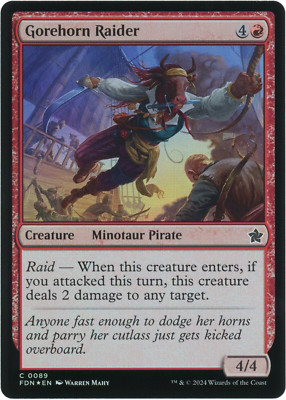 Gorehorn Raider (Foil) - 0089 - Foundations - Magic the Gathering (MTG) NM/M