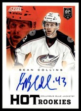 2013-14 Score Hot Rookie Signatures Sean Collins Columbus Blue Jackets #592 R111
