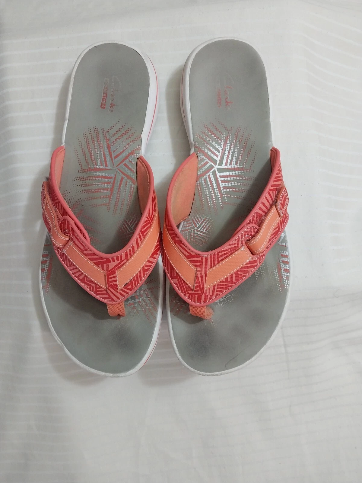 Sandali infradito Clarks Breeze Sea da donna rossi sintetici taglia 9 M