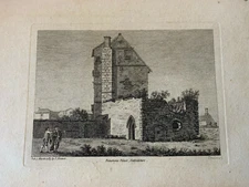 1773 BEAUMONT PALACE  RUINS OXFORD - ORIGINAL ANTIQUE PRINT